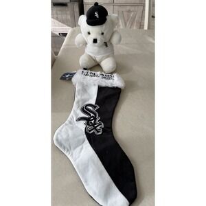 Chicago White Sox Bear Plush‎ w/ Christmas Stocking MLB Forever Collectibles Set
